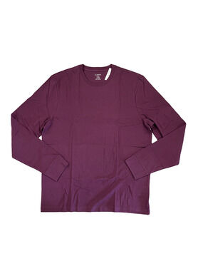 NWT J. Crew Men's Elderberry Purple/Maroon Long-Sleeve Jersey Tee - SIZE XL